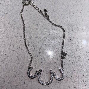 Elegant Silver Horseshoe Necklace